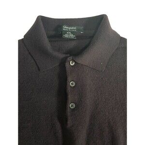 GIORGIOLINI Men's 100% Merino Wool Polo Long Sleeve Sweater. Italy Made Size XXL